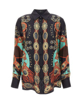 ETRO Camicia in seta con stampa gioielli BLACK Donna 