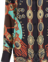 ETRO Camicia in seta con stampa gioielli BLACK Donna 