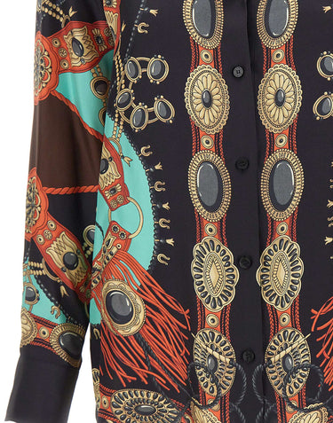 ETRO Camicia in seta con stampa gioielli BLACK Donna 