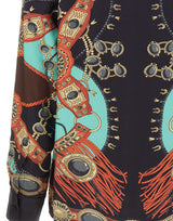 ETRO Camicia in seta con stampa gioielli BLACK Donna 