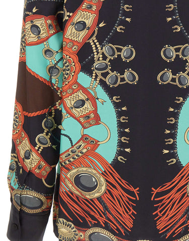 ETRO Camicia in seta con stampa gioielli BLACK Donna 