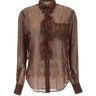 ETRO Camicia in seta con pettorina BROWN Donna 