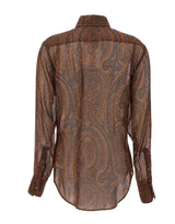 ETRO Camicia in seta con pettorina BROWN Donna 
