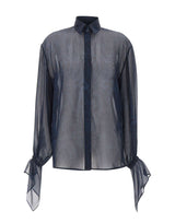 ETRO Camicia in chiffon di seta BLUE Donna 