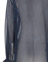 ETRO Camicia in chiffon di seta BLUE Donna 