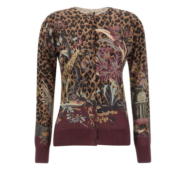 Cardigan in seta e Cashmere floreale WRKE0023 AK172X0866 ETRO 