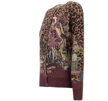 Cardigan in seta e Cashmere floreale WRKE0023 AK172X0866 ETRO 