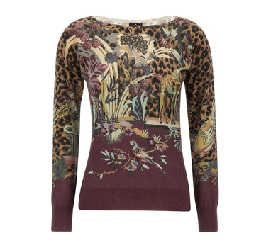 Maglia floreale in seta e Cashmere WRKE0424 AK172X0866 ETRO 