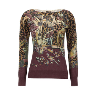 Maglia floreale in seta e Cashmere WRKE0424 AK172X0866 ETRO 