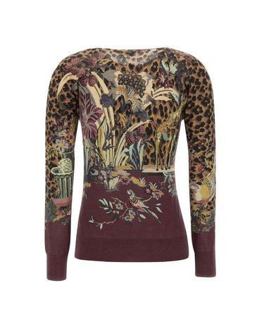 Maglia floreale in seta e Cashmere WRKE0424 AK172X0866 ETRO 