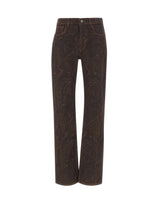 ETRO Jeans dritti con stampa paisley BROWN Donna 