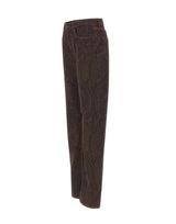 ETRO Jeans dritti con stampa paisley BROWN Donna 
