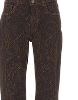 ETRO Jeans dritti con stampa paisley BROWN Donna 
