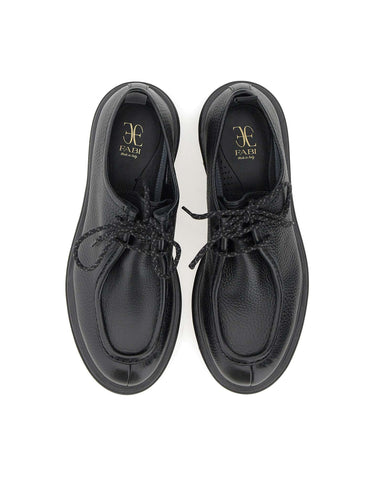 FABI Stringate in pelle di vitello BLACK Uomo 