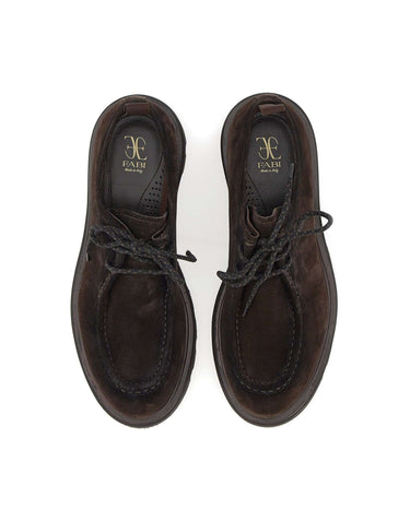 FABI Stringate in velour BROWN Uomo 
