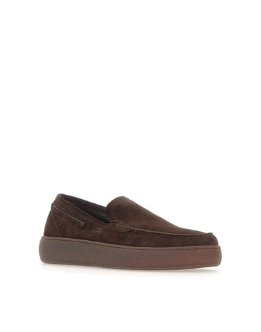 FABI Mocassini in velour BROWN Uomo 