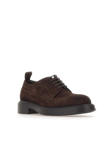 FABI Stringate in velour BROWN Uomo 