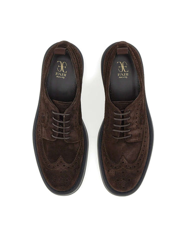 FABI Stringate in velour BROWN Uomo 