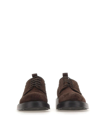 FABI Stringate in velour BROWN Uomo 