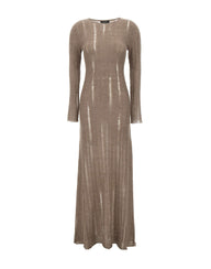 FABIANA FILIPPI Abito lungo in Alpaca e Mohair BROWN Donna 