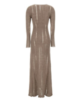 FABIANA FILIPPI Abito lungo in Alpaca e Mohair BROWN Donna 