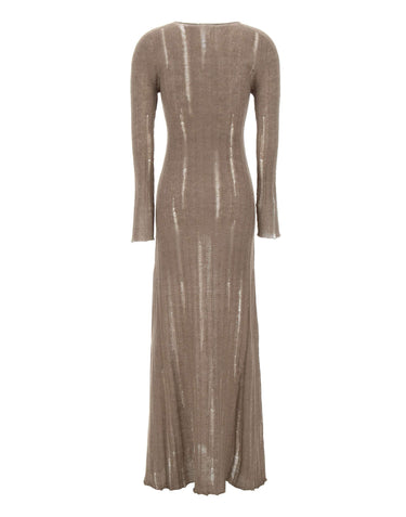 FABIANA FILIPPI Abito lungo in Alpaca e Mohair BROWN Donna 
