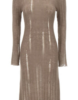 FABIANA FILIPPI Abito lungo in Alpaca e Mohair BROWN Donna 
