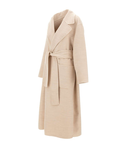 FABIANA FILIPPI Cappotto in double di lana BEIGE Donna 