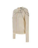 Cardigan con ricamo strass MAD216F025 M28725 FABIANA FILIPPI 