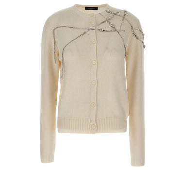 Cardigan con ricamo strass MAD216F025 M28725 FABIANA FILIPPI 