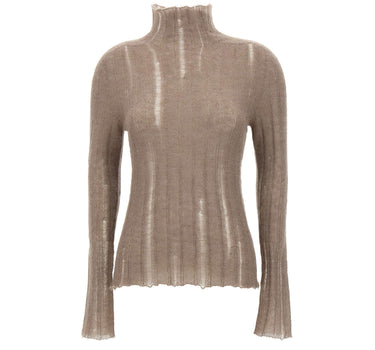 FABIANA FILIPPI Maglia in misto mohair e alpaca BROWN Donna 