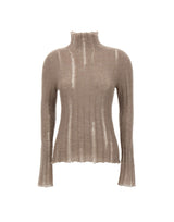 FABIANA FILIPPI Maglia in misto mohair e alpaca BROWN Donna 