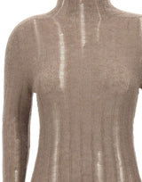 FABIANA FILIPPI Maglia in misto mohair e alpaca BROWN Donna 
