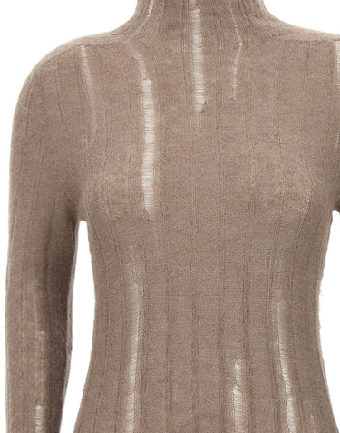 FABIANA FILIPPI Maglia in misto mohair e alpaca BROWN Donna 
