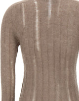 FABIANA FILIPPI Maglia in misto mohair e alpaca BROWN Donna 