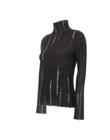 FABIANA FILIPPI Maglia in misto mohair e alpaca BLACK Donna 
