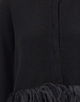 FABIANA FILIPPI Cardigan in misto lana con piume BLACK Donna 