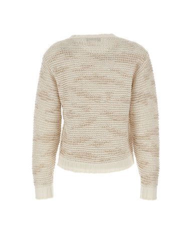 FABIANA FILIPPI Maglia in misto lana con paillettes WHITE Donna 