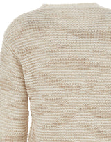 FABIANA FILIPPI Maglia in misto lana con paillettes WHITE Donna 