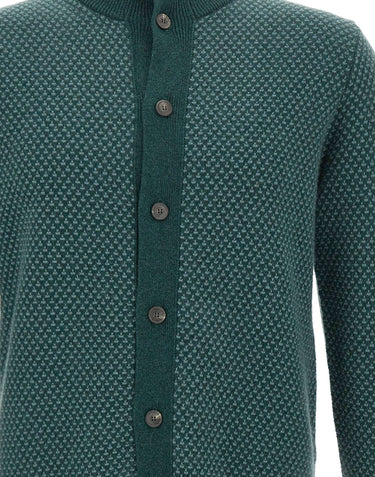 FILIPPO DE LAURENTIIS Cardigan in cashmere GREEN Uomo 