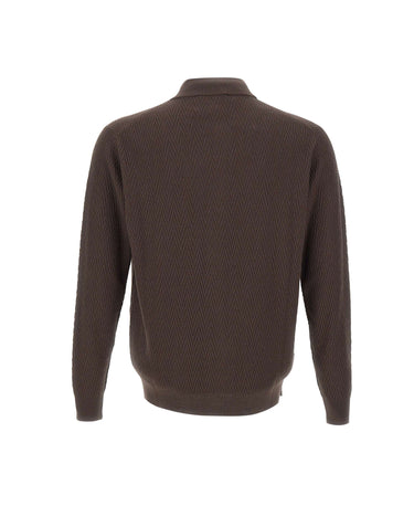 FILIPPO DE LAURENTIIS Cardigan in lana merino superfine BROWN Uomo 
