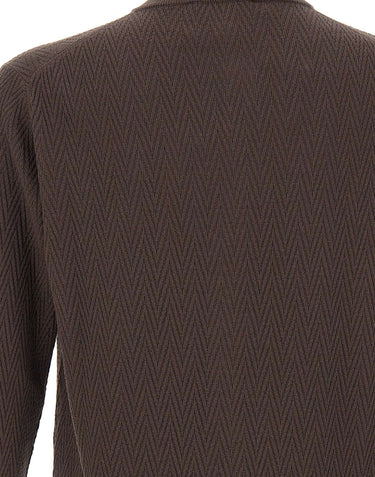 FILIPPO DE LAURENTIIS Cardigan in lana merino superfine BROWN Uomo 