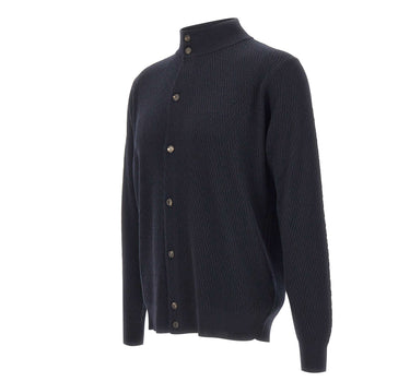FILIPPO DE LAURENTIIS Cardigan in lana merino superfine BLUE Uomo 