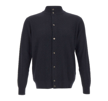 FILIPPO DE LAURENTIIS Cardigan in lana merino superfine BLUE Uomo 