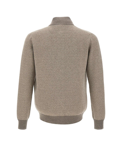 FILIPPO DE LAURENTIIS Cardigan in lana e cashmere bicolor GREY Uomo 