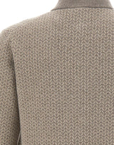FILIPPO DE LAURENTIIS Cardigan in lana e cashmere bicolor GREY Uomo 