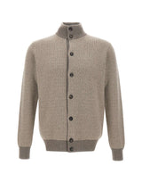 FILIPPO DE LAURENTIIS Cardigan in lana e cashmere bicolor GREY Uomo 