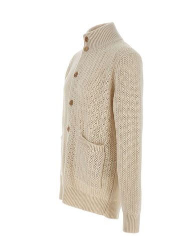 FILIPPO DE LAURENTIIS Cardigan in lana e cashmere WHITE Uomo 