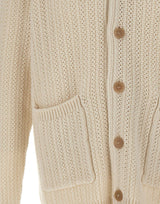 FILIPPO DE LAURENTIIS Cardigan in lana e cashmere WHITE Uomo 