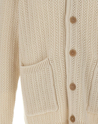 FILIPPO DE LAURENTIIS Cardigan in lana e cashmere WHITE Uomo 
